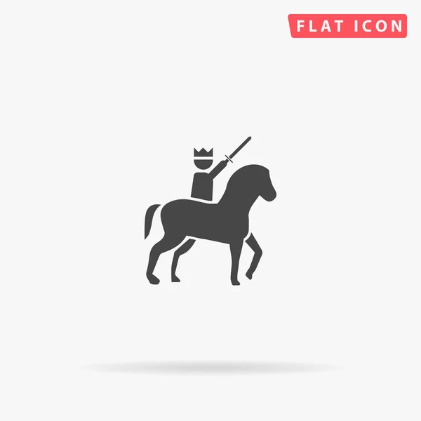 Ícone Vetorial Plano King Horse Sinal Estilo Glyph Símbolo Ilustrações — Vetor de Stock