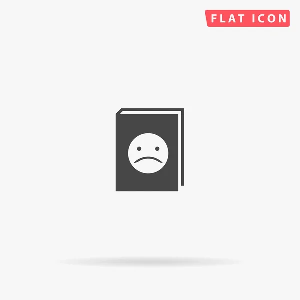 Tragedy Book Flat Vector Icon Glyph 스타일 부호입니다 간단하게 손으로 — 스톡 벡터