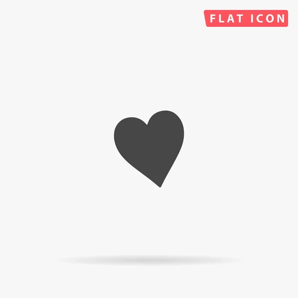 Suit Hearts Flaches Vektorsymbol Zeichen Glyphen Stil Einfache Handgezeichnete Illustrationen — Stockvektor