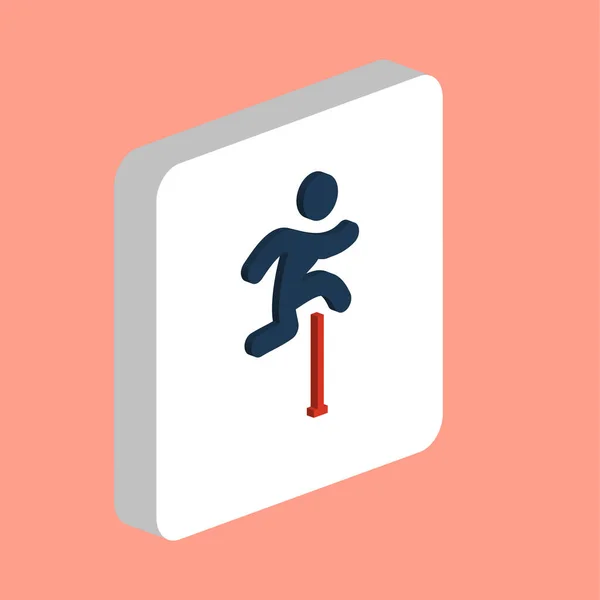Hurdling Jump Barrier Simple Vector Icon Illustration Symbol Design Template — Stock Vector