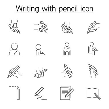 İnce satır biçiminde kalem simgesi ile yazılıyor