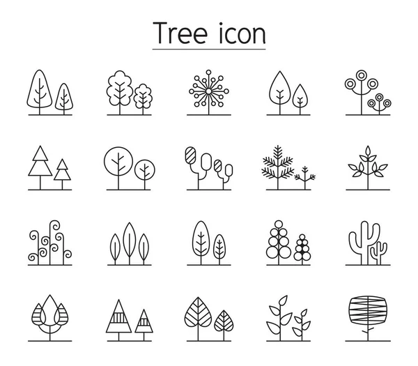 Ağaç simgesiyle ince çizgi stili ayarla