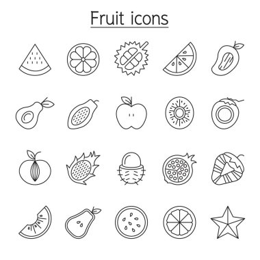 İnce çizgi biçiminde meyve simgeleri