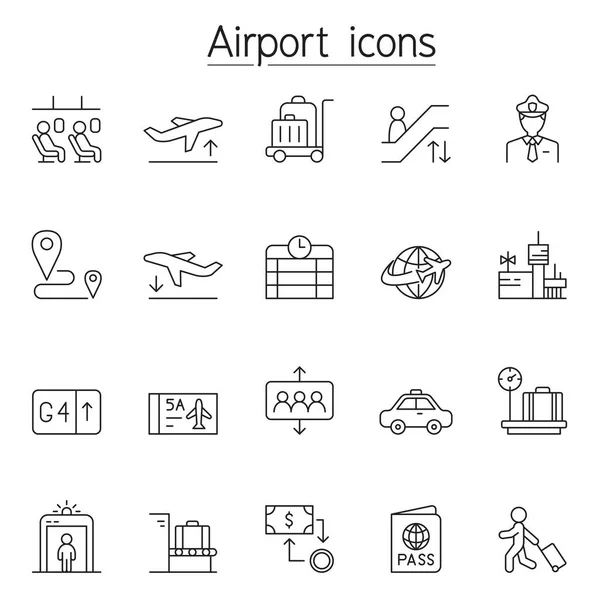 Havaalanı simgesi ince çizgi biçiminde ayarlandı