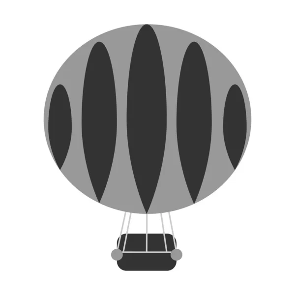 Aerostat Ballon灰色图标矢量说明 — 图库矢量图片