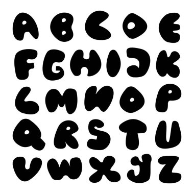 Hand drawn alphabet vector illustration. Perfect font.