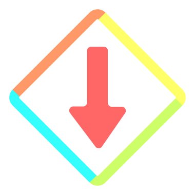 Download arrow color icon vector illustration.