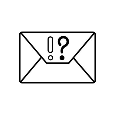 Mail line vector icon. Envelope web symbol.