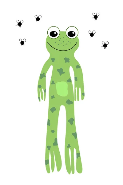 Illustration Vectorielle Grenouille Mignonne Pour Enfants Imprimer — Image vectorielle