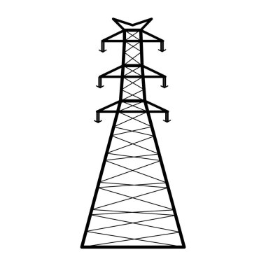 Elektrik kulesi vektör illüstrasyonunun simgesi.