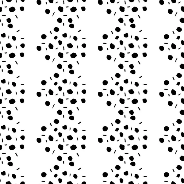 Seamless Pattern Hand Drawn Black Ink Drops Spots Texture Vector — Stock Vector