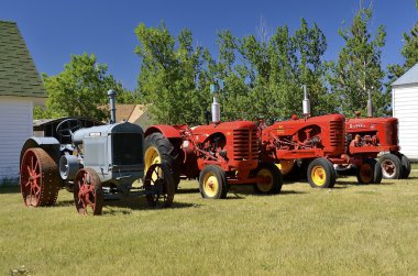 McCormick Deering and Massey Harris tractors clipart