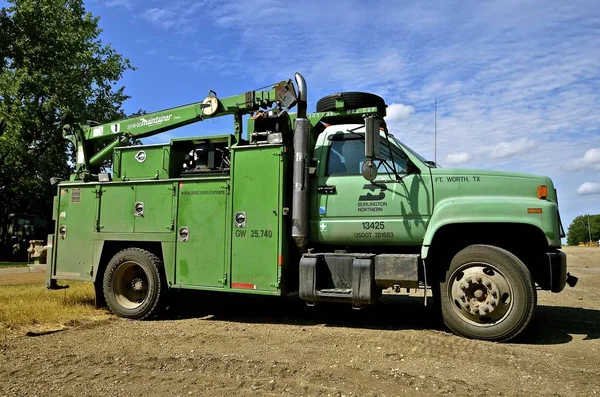 Burlington Northern reparation lastbil — Stockfoto