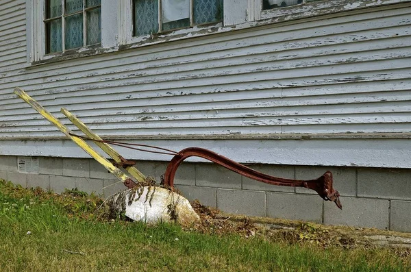 One bottom steel plow — Stock Photo, Image