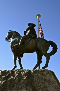 Memorial staute of President Theodore Roosevelt clipart