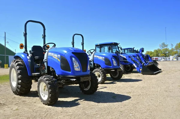 Display of New Holland tractors Stock Photo