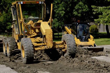 Yol sınıf öğrencisi movong yeryüzünde bir inşaat projesi
