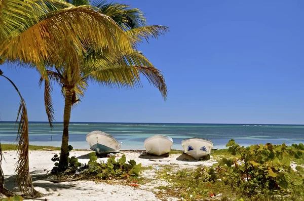 Playa pacífica que mira el mar Caribe — Foto de Stock