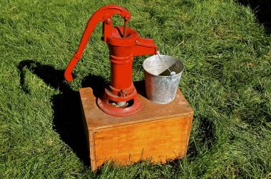 Old restored hand pump  clipart