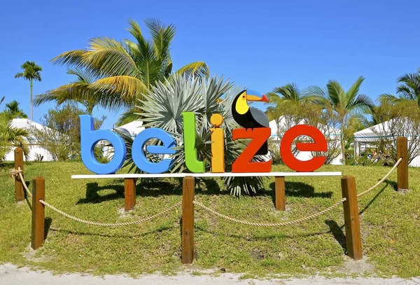 Sinal de Belize colorido — Fotografia de Stock