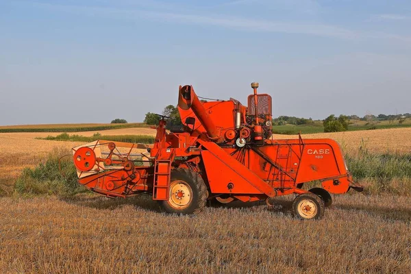 Rollag Minnesota Sept 2017 Old Case Self Propelled 700 Combine — Stock Photo, Image