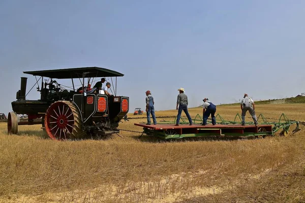 Rollag, Minnesota, 2 Eylül 2017: Bir eşsiz Geiser Works buhar motoru Rollag gösterisinde çiftlik nerede 1000 katılmak her İşçi Bayramı hafta sonu düzenlenen yıllık Wcstr çiftçilik gan gösterir.