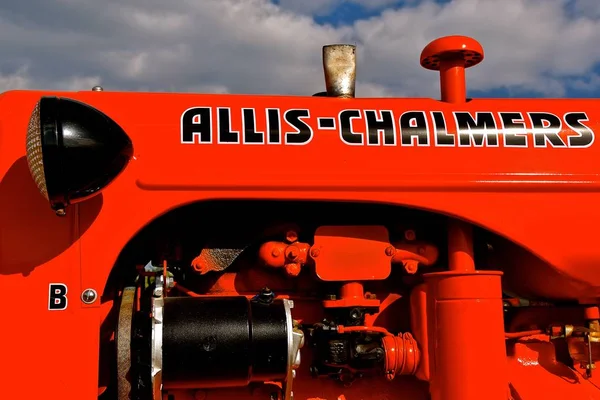 Rollag Minnesota Septembre 2017 Tracteur Allis Chalmers Restauré Est Exposé — Photo