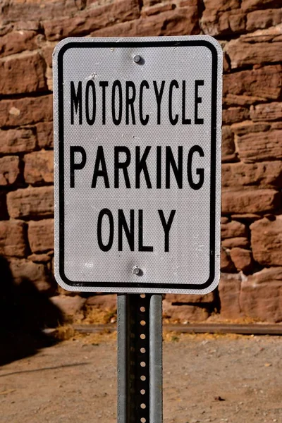 Metal sign for motorcycle parking only