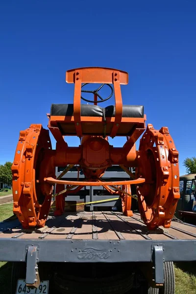 Dalton Minnesota Eylül 2017 Geri Yüklenen Turuncu Allis Chalmers 1938 — Stok fotoğraf