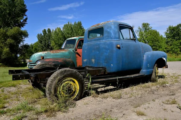Hawley Minnesota Agosto 2017 Las Viejas Camionetas Los Años Son —  Fotos de Stock