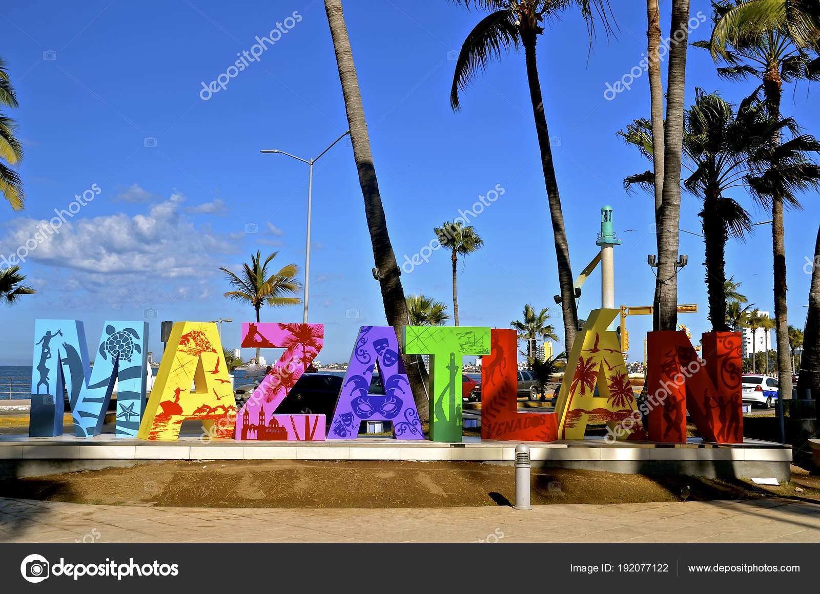 mazatlan mexico january 2017 letters mazatlan art work welcome