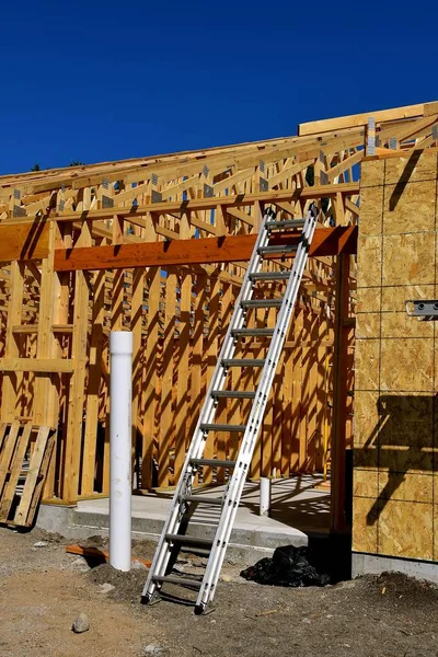 Scaffolding Ladder Use New Construction Site Royalty Free Stock Photos