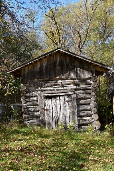 Very Old Building Constructed Logs Old Weathered Wood — ストック写真