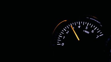 tachometer the car is accelerating