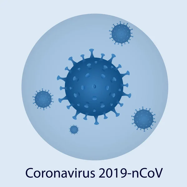 Coronavirus cell study concept, 2019-ncov — 图库矢量图片