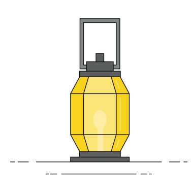 fener ışık asılı izole simge vektör illüstrasyon tasarımı.