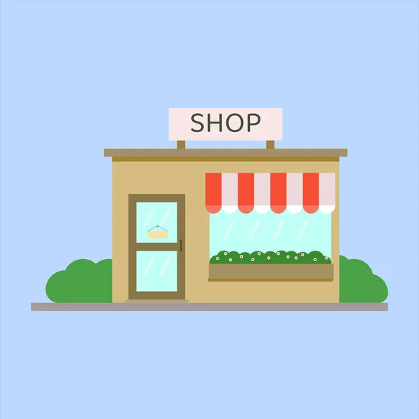 Vektor Illustration Von Stilvollen Geschäften Oder Geschäften Oder Boutiquen Mit — Stockvektor