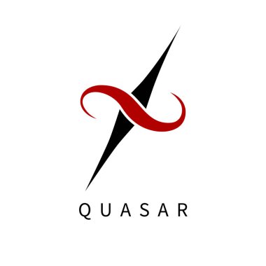quasar icon vector on white background, logo template clipart