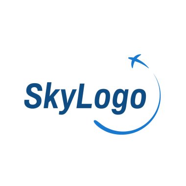 Beyaz arkaplan vektör illüstrasyonunda izole edilmiş dünya düzlemi logo şablonu hakkında seyahat et