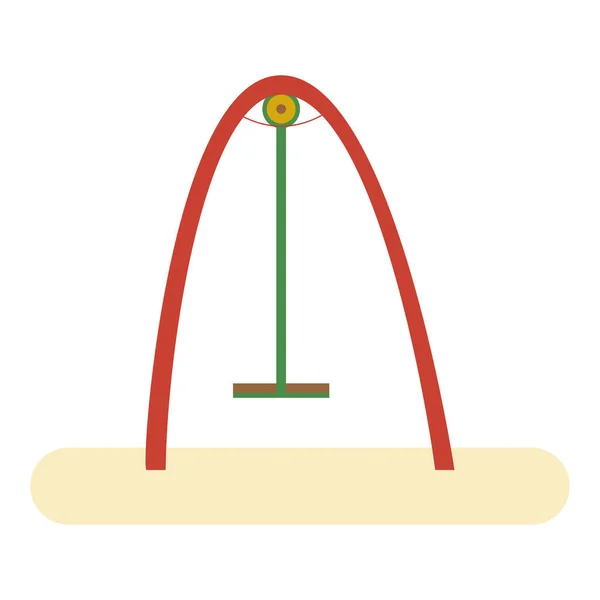 Παιδική Παιδική Χαρά Ταλάντευση Πλευρική Άποψη Διανυσματικός Επίπεδος Εξοπλισμός Για — Διανυσματικό Αρχείο