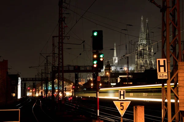 Catedral Colonia Noche — Foto de Stock