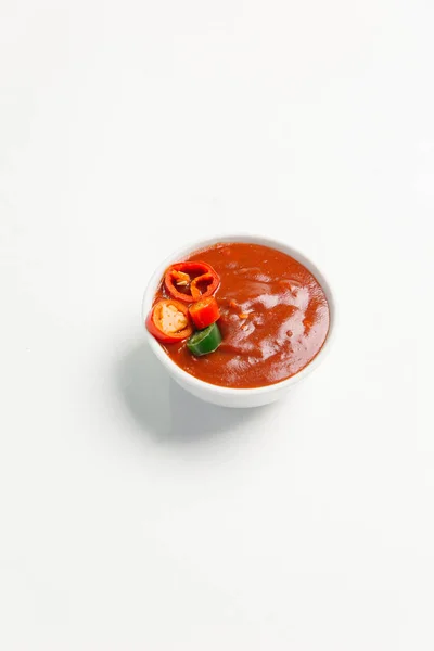 Томатний і перець вершковий соус для занурення — стокове фото