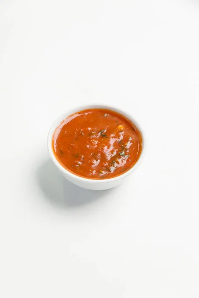 Tomato and pepper creamy dipping sauce — Stock Photo, Image