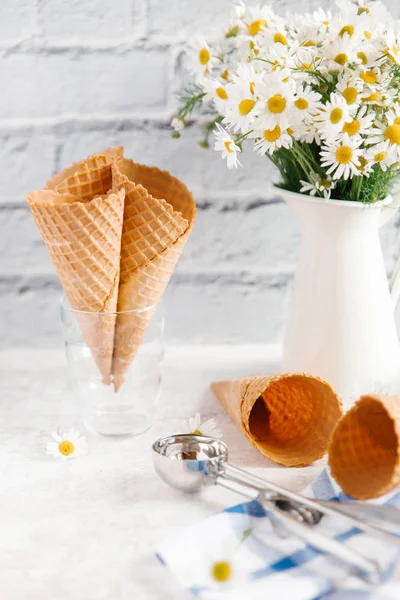 Conos de gofre para helado — Foto de Stock