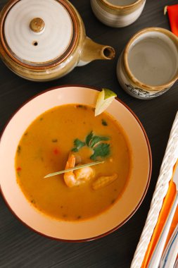 kremalı karides çorbası