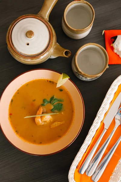 kremalı karides çorbası