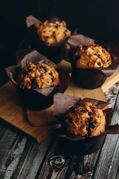 Muffins med chokladchips — Stockfoto