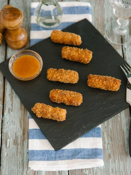 Fried cheese sticks