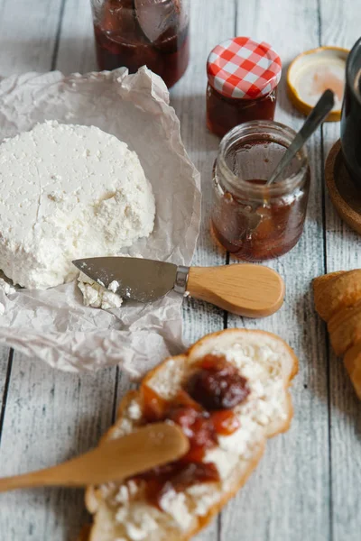 goat cheese and jam