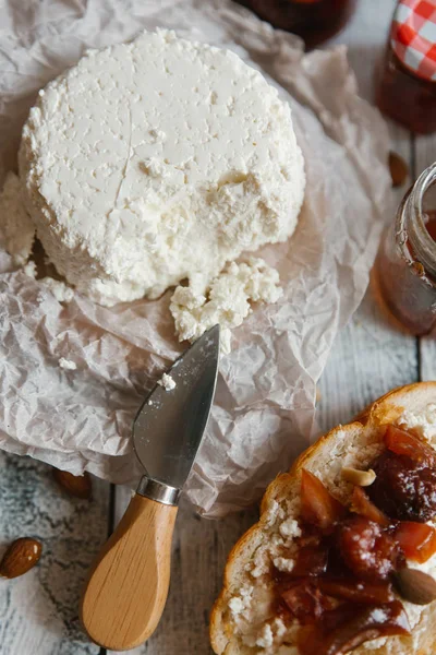 goat cheese and jam